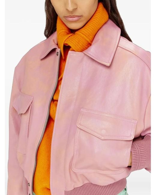DIESEL Pink Aviator Jacket