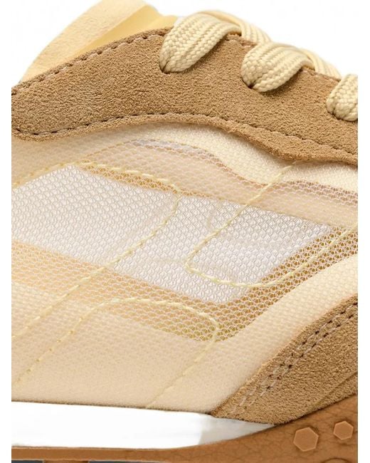 HOFF Natural Bridge Mesh Suede-Trim Sneakers
