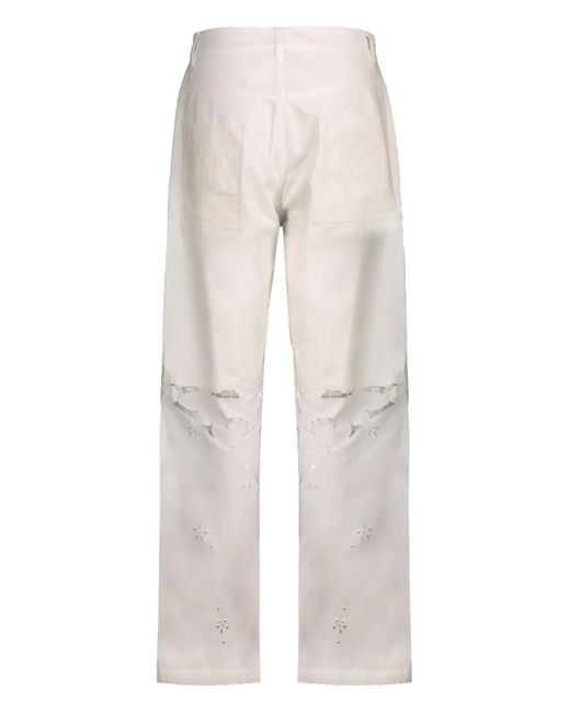 MARINE SERRE Natural Patch-Pocket Trousers