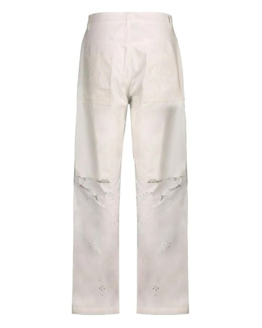 MARINE SERRE Natural Patch-Pocket Trousers