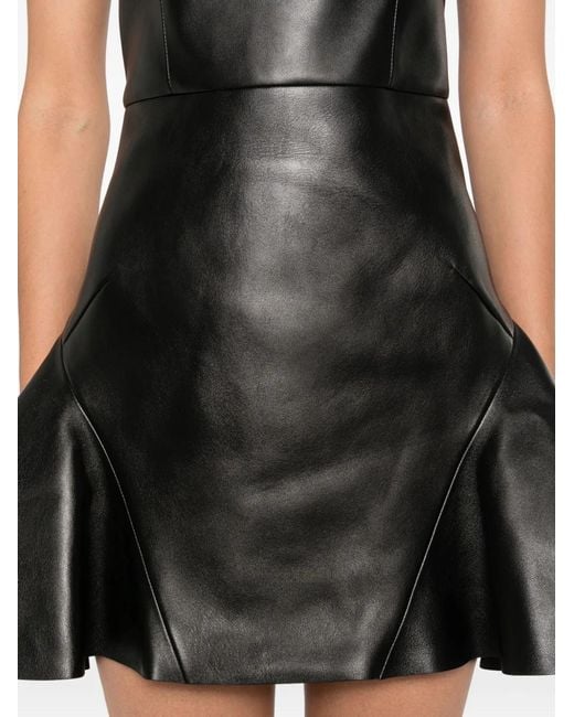 Givenchy Black Leather Mini Dress