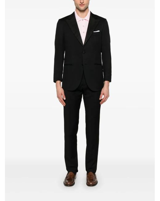 Kiton Black Single-Breasted Suit for men