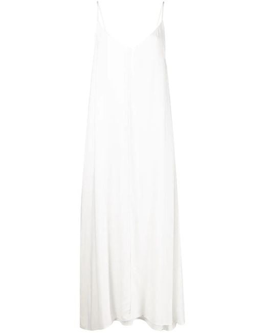 Voz White Double-Layer Cami Dress