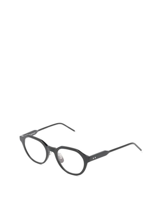 Thom Browne Black Round-Frame Glasses