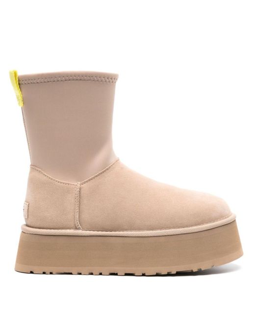 Ugg Natural Classic Dipper Suede And Rubber Boots