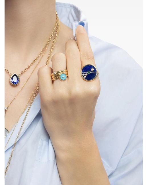Retrouvai Blue Compass Multi-Stone Ring