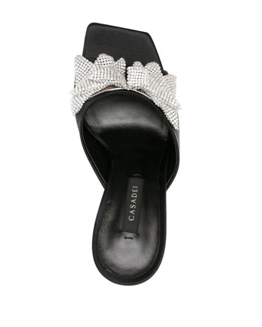 Casadei Black Butterfly Geraldine Sandals