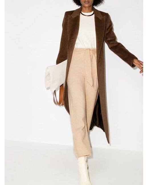Nanushka Natural Tied Waist Knit Trousers