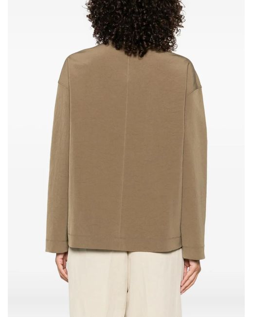Nanushka Natural Turtleneck Long-Sleeve Top
