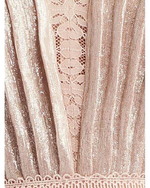 Tadashi Shoji White Lovell Lace Bishop Sleeve Dress