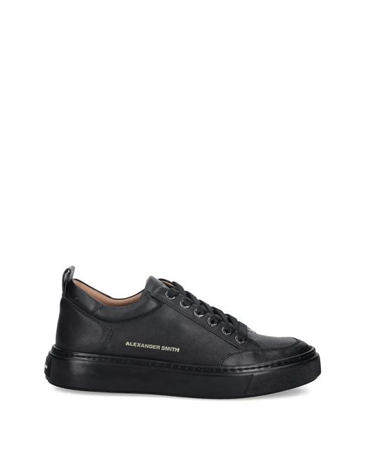 Alexander Smith Black Lace-Up Bond Sneakers for men