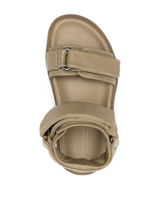 Officine Creative Metallic Inner Touch-strap Leather Sandals