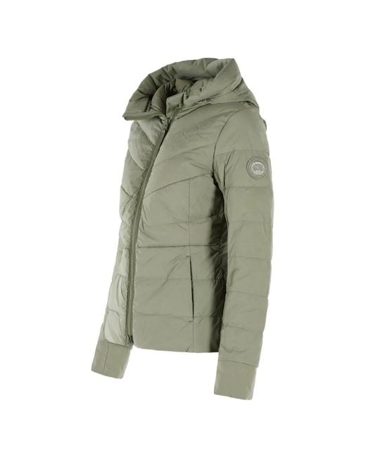 Canada Goose Green Clair Logo-Patch Jacket