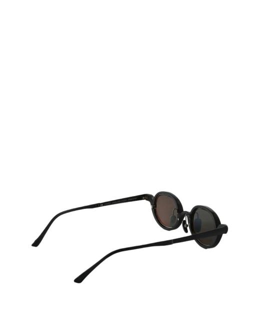 Rigards Black Round-Frame Sunglasses