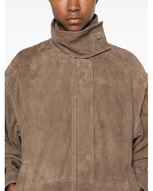 ROTATE BIRGER CHRISTENSEN Brown Leather Jacket