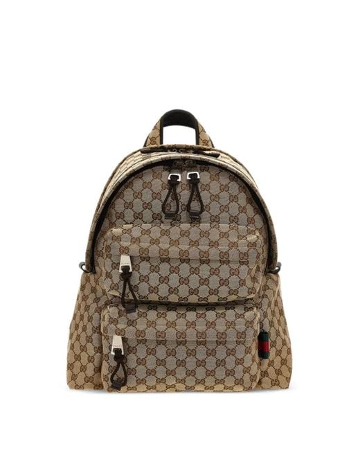 Gucci Natural Medium Gg-Monogram Backpack for men