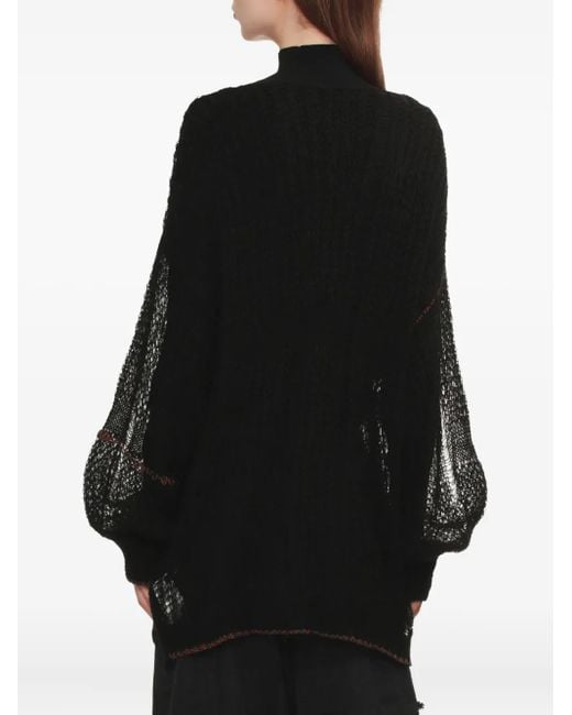 Y's Yohji Yamamoto オープンニット セーター Black