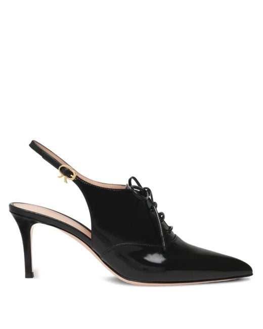 Gianvito Rossi Black 70Mm Veronica Pumps