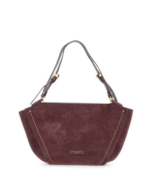 Gianni Chiarini Purple Bloom Tulip-Shaped Shoulder Bag