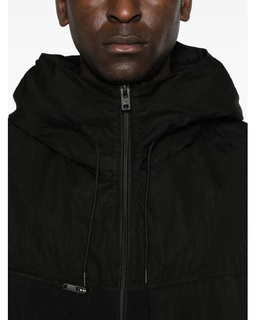 Y-3 Black Hooded Zipped Jacket