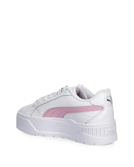 PUMA White Karmen Ii Leather Platform Sneakers