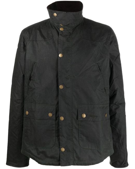 Barbour Cotton Reelin Waxcoated Jacket in Blue (Black) for Men Lyst