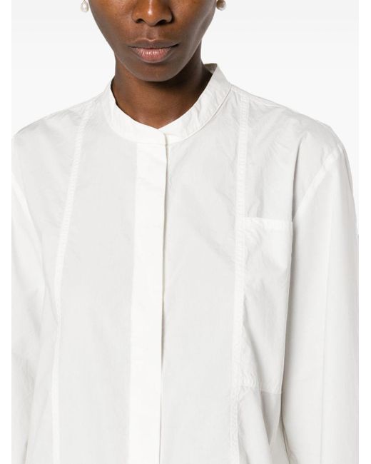 Camisa con paneles y cuello mao Forte Forte de color White