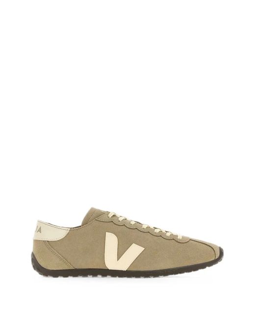 Veja Natural Cateyes V-Logo Suede Sneakers