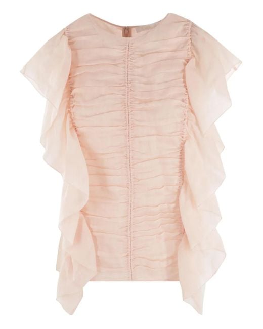 Top Con Ruches di Chloé in Pink