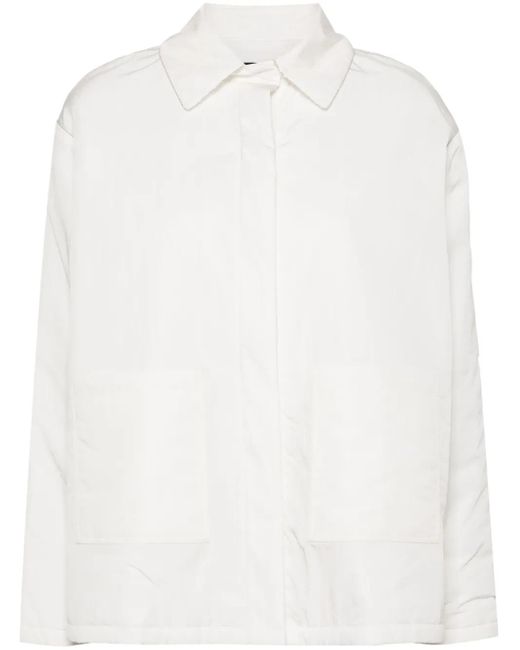 Fabiana Filippi White Crinkled Padded Shirt Jacket