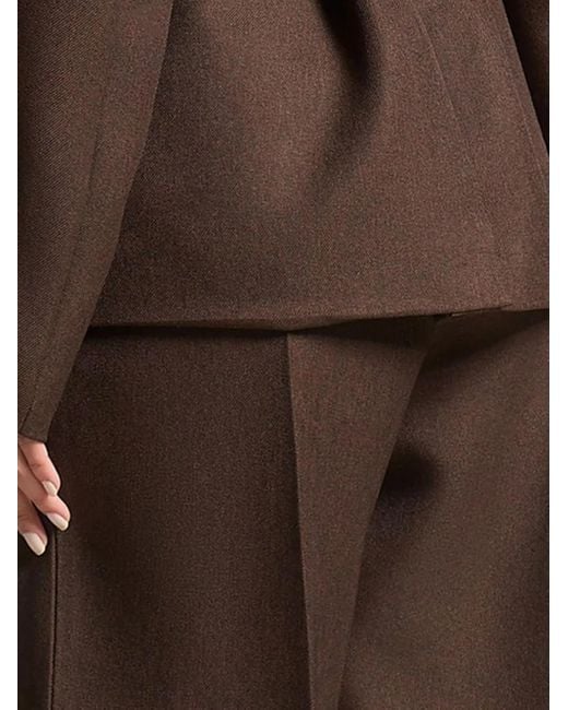 Manière De Voir Marie ツイストスリーブ テーラードジャケット Brown