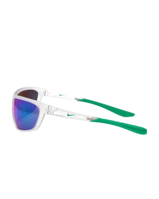 Nike Blue Windtrack Run Rectangle-Frame Sunglasses for men
