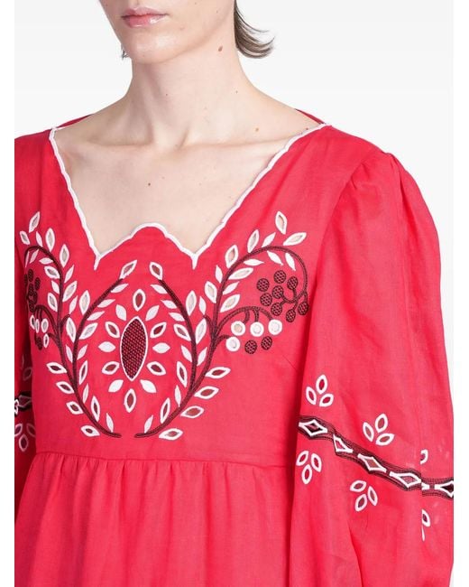 Holy Caftan Red Adalasia Maxi Dress