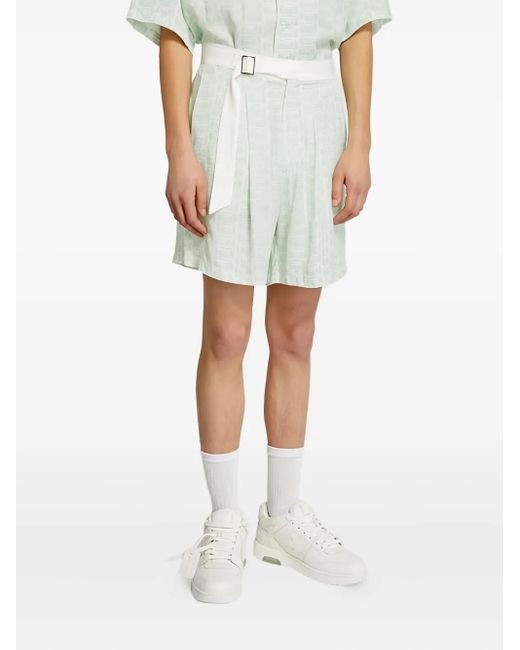 WHYAT White Belt Pattern Shorts for men