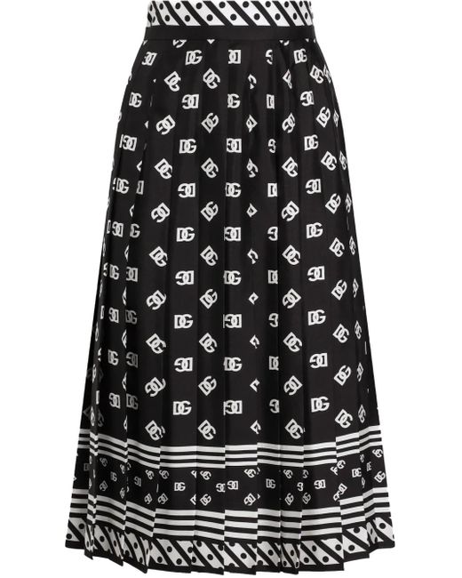 Dolce & Gabbana Black 'Foulard' Skirt