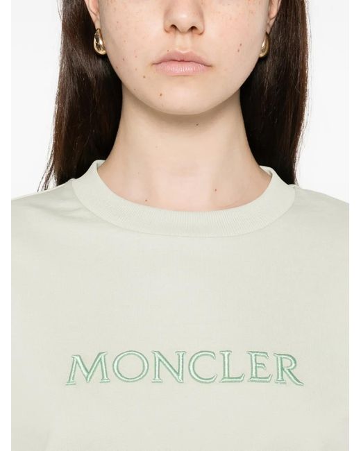 Moncler White Long-Sleeved Sweatshirt