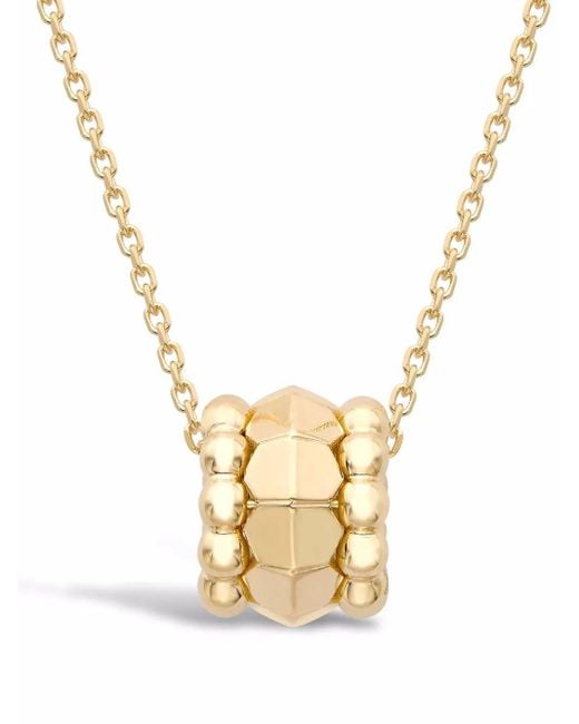 Pragnell Metallic 18Kt Bohemia Three Row Peaked Hexagonal Necklace
