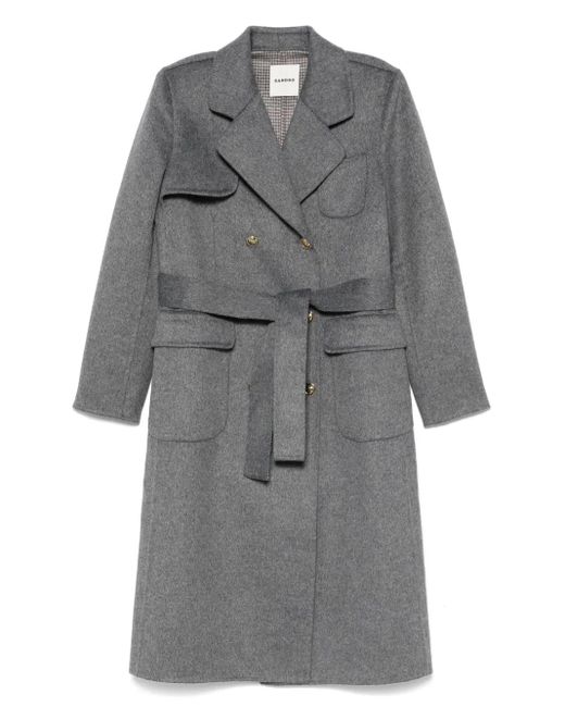 Sandro Gray Double-Breasted Coat