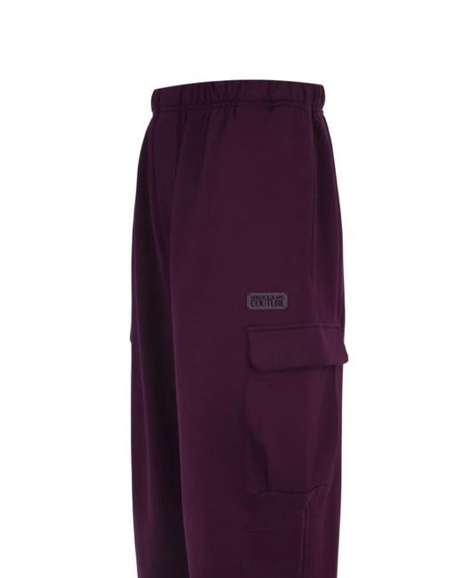 Versace Jeans Couture Purple Metal-Placket Cargo Pants for men