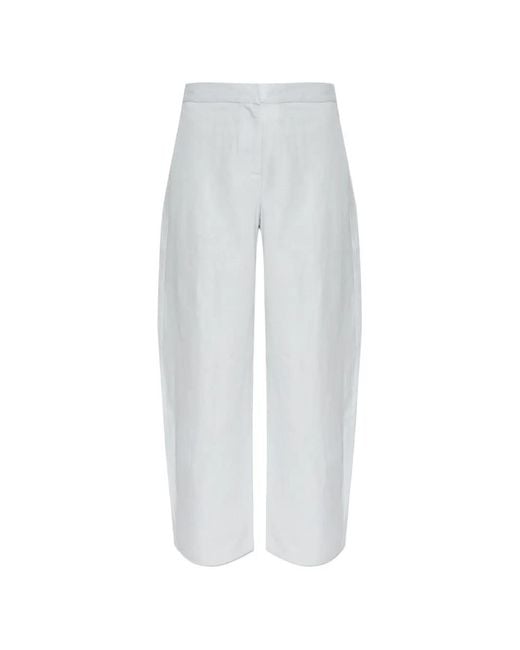 Samsøe & Samsøe White Sarokos Elasticated-Waist Trousers
