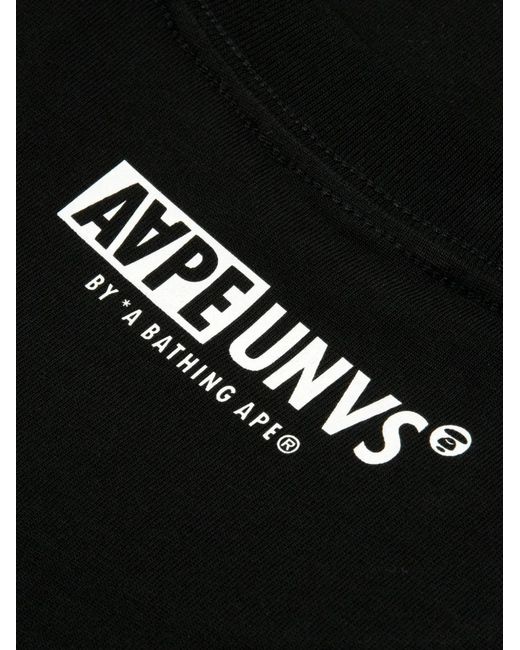 Aape By A Bathing Ape Black Logo-Print T-Shirt for men