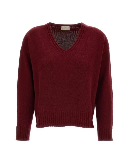 Drumohr Red Fine-Knit Cashmere Sweater