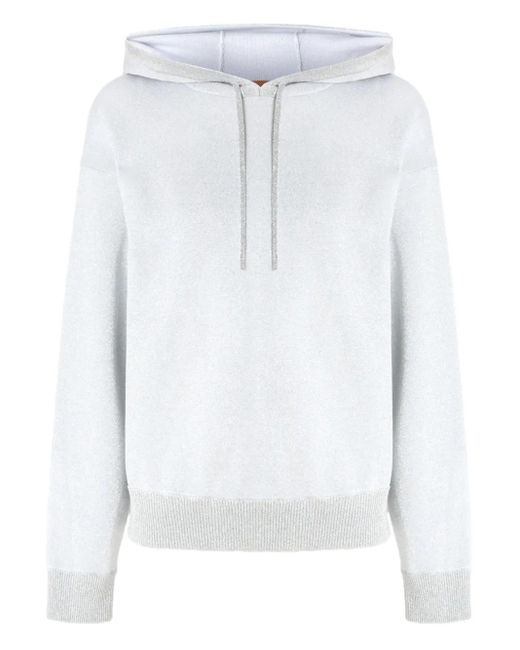 Missoni White Metallic-Threading Hoodie