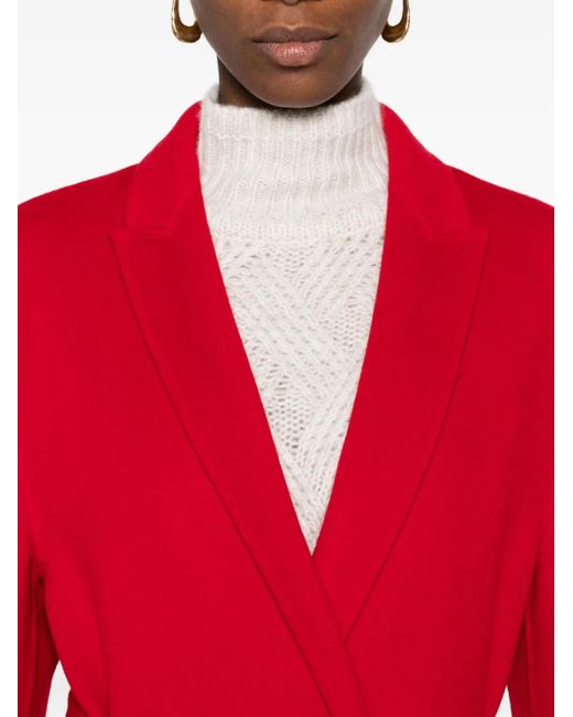 Alberta Ferretti Red Single-Breasted Blazer