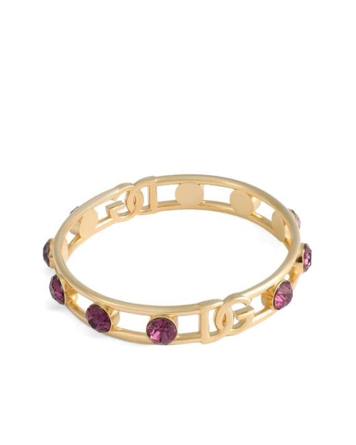 Dolce & Gabbana Metallic Logo-Plaque Bracelet