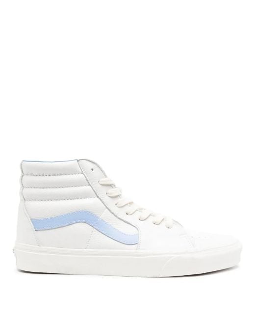 Vans White Sk8-Hi Logo-Patch Sneakers for men