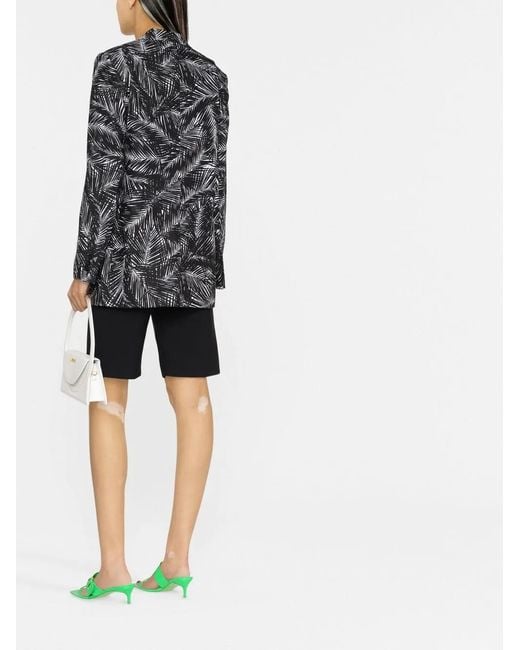 MICHAEL Michael Kors Black Palm-Print Blazer