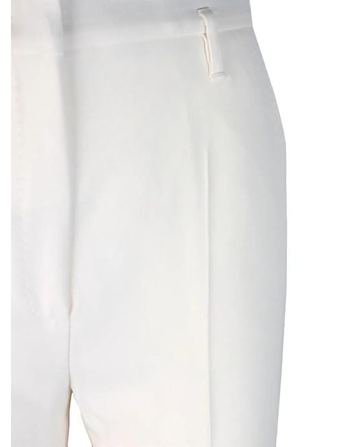 Max Mara Gray Pleated-Front Trousers