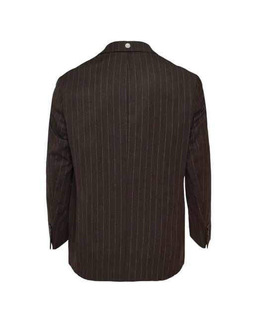 Simone Rocha Black Double-Breasted Pinstripe Jacket for men
