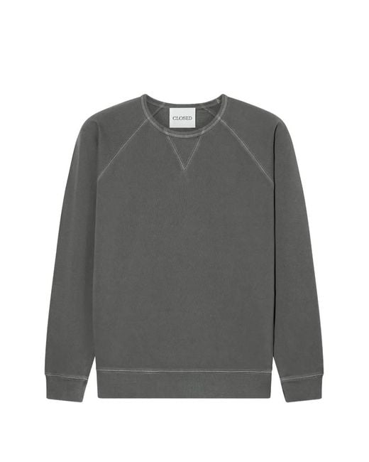 Closed Gray Raglan-Sleeve Sweatshirt for men